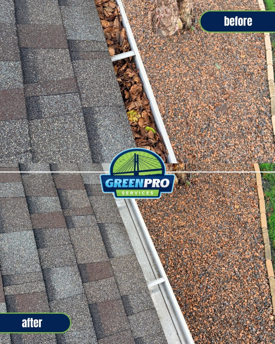 Gutter cleaning in Manteno IL by Green Pro Services
