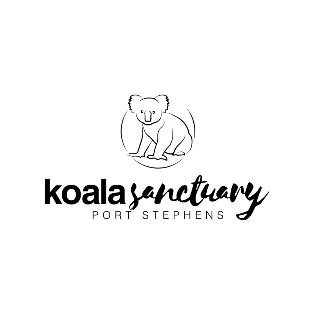 Port Stephens Koala Sanctuary logo - a client of Soqual Creative Agency.