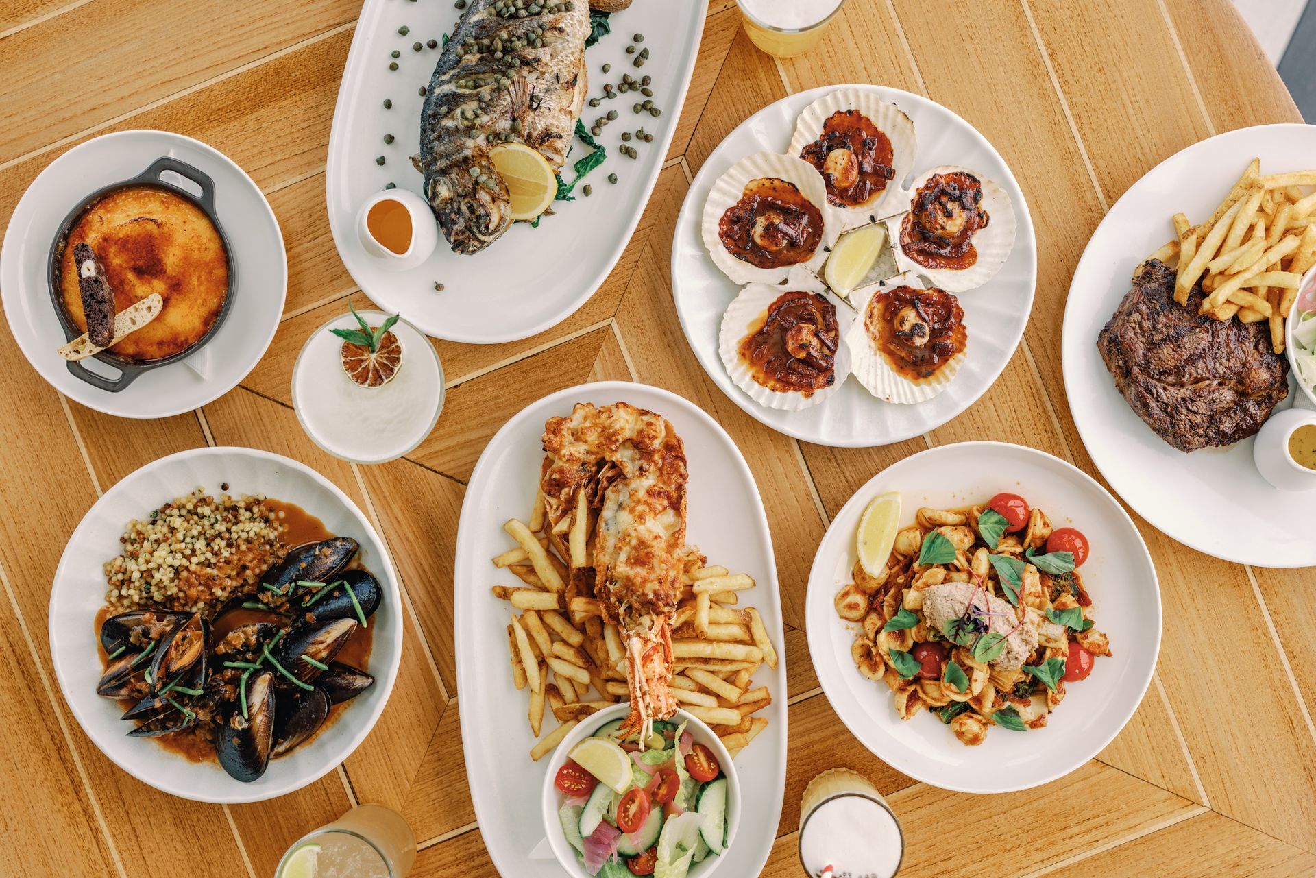 An array of food from our photo shoot with the Merewether Surfhouse restaurant.