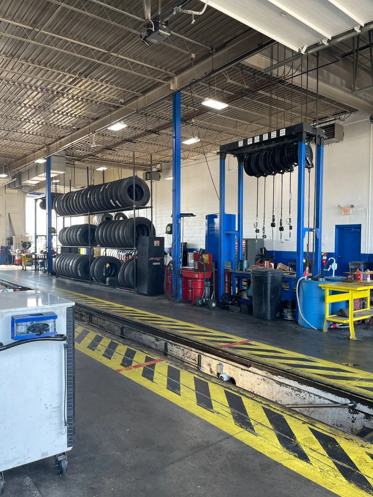 Inside the service bay at TA Janesville in Rock County, Wisconsin
