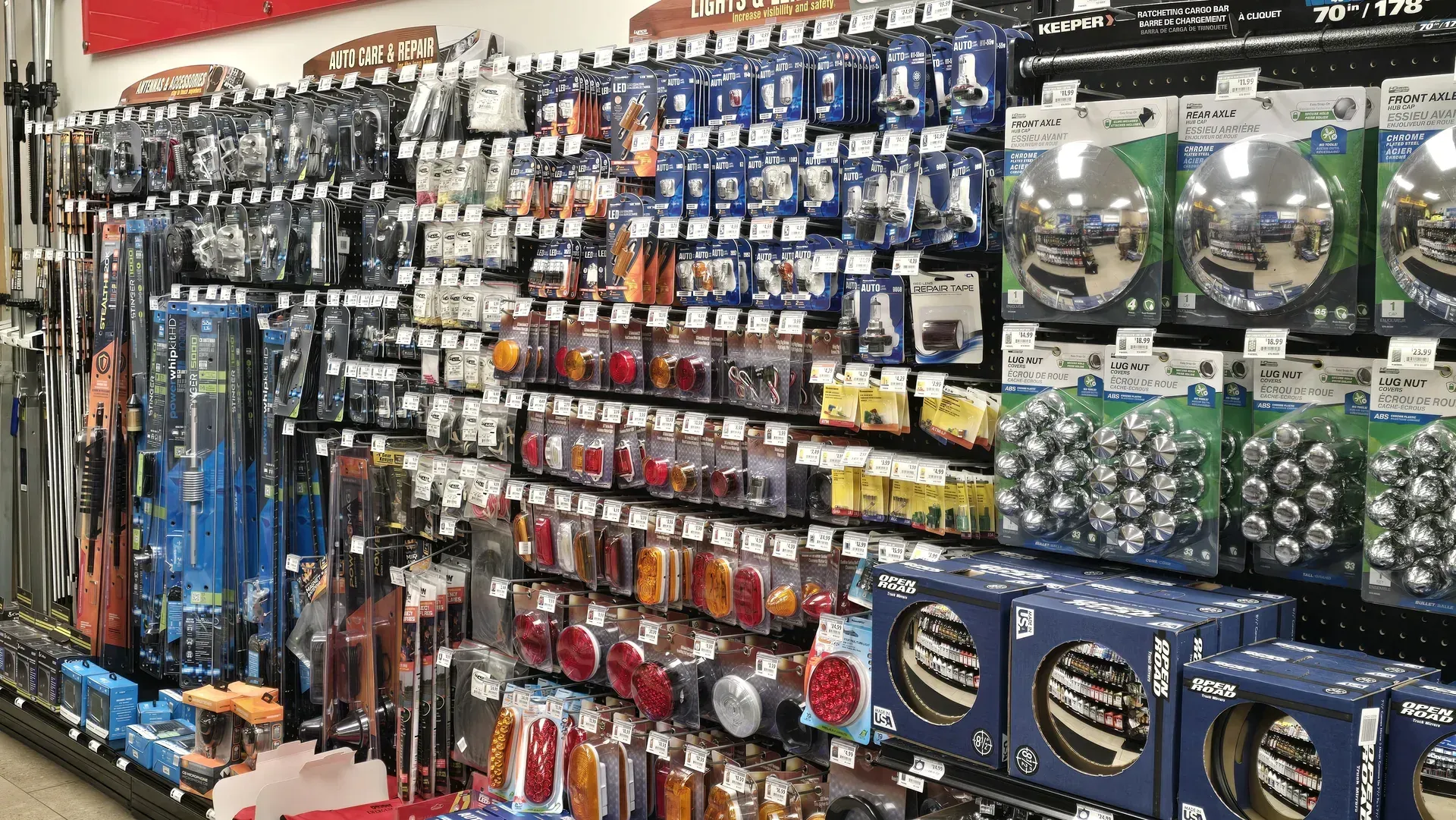TA Janesville Travel Center section with racks of assorted tools and automotive accessories