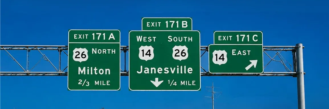 Exit 171B to the TA Janesville Truck Stop