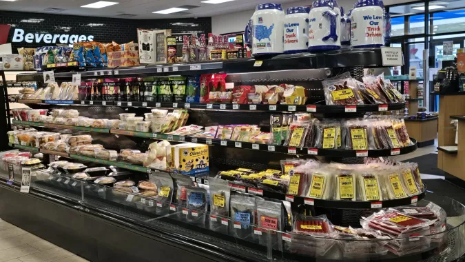 Grab and Go section at the TA Janesville Travel Center in Janesville, WI Rock County