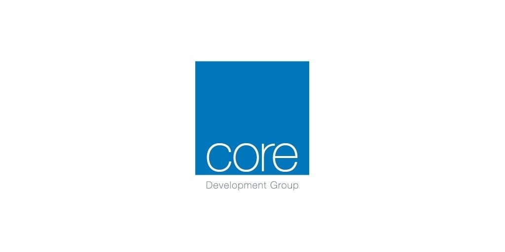 A blue square with the word core on it