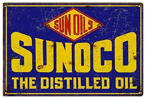 Sun Oils Sunoco The Distilled Oil Sign | TRC Automotive