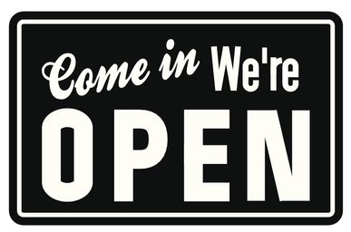 Come in We're Open Sign | TRC Automotive