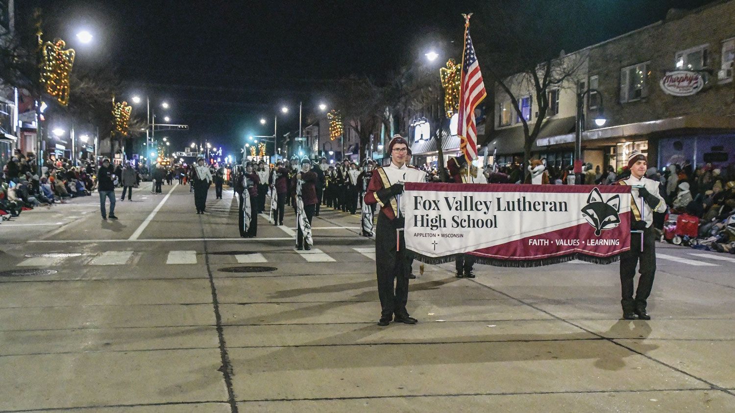 FVL band i the Christmas Parade in 2025