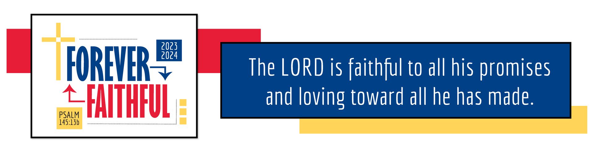Forever Faithful theme logo for 2023-34