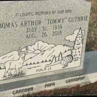 A headstone for Thomas Arthur 