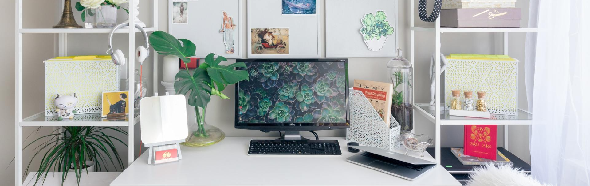 Desk With Shelving