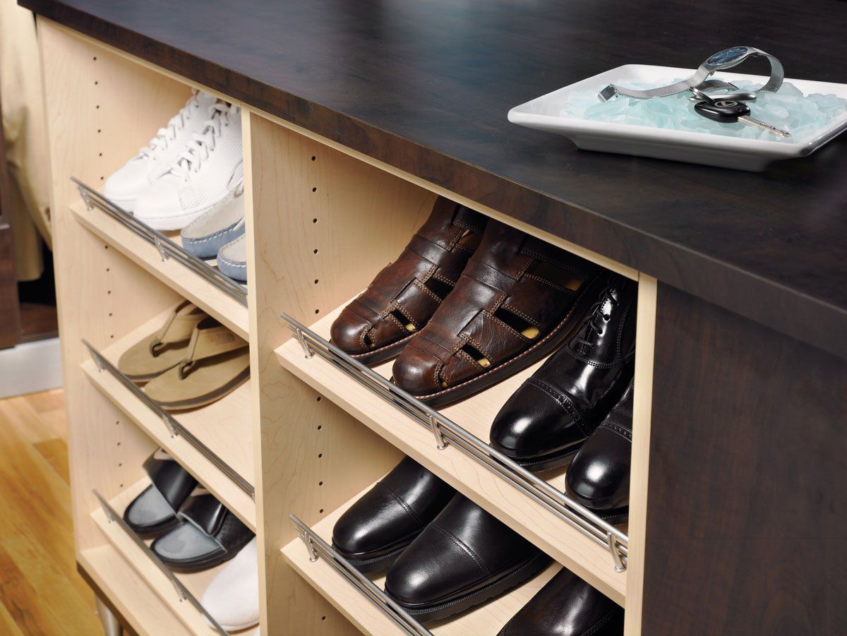 Shoe Storage Solutions Including Fences and Racks