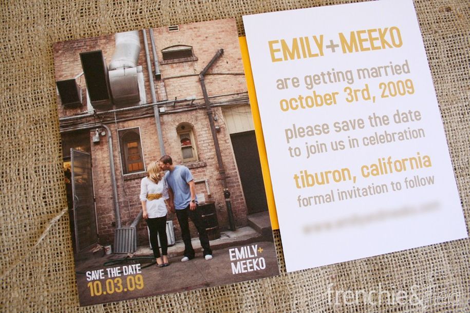Save the date cards by Frenchie and Flea Save the date cards by Frenchie and Flea