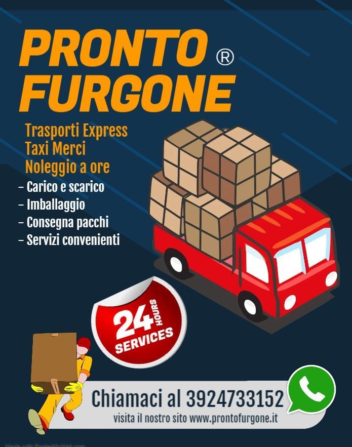 Servizio attivo tutti i giorni per appuntamento. SERVIZIO CONSEGNE MAXI! PONY EXPRESS VAN ROMA