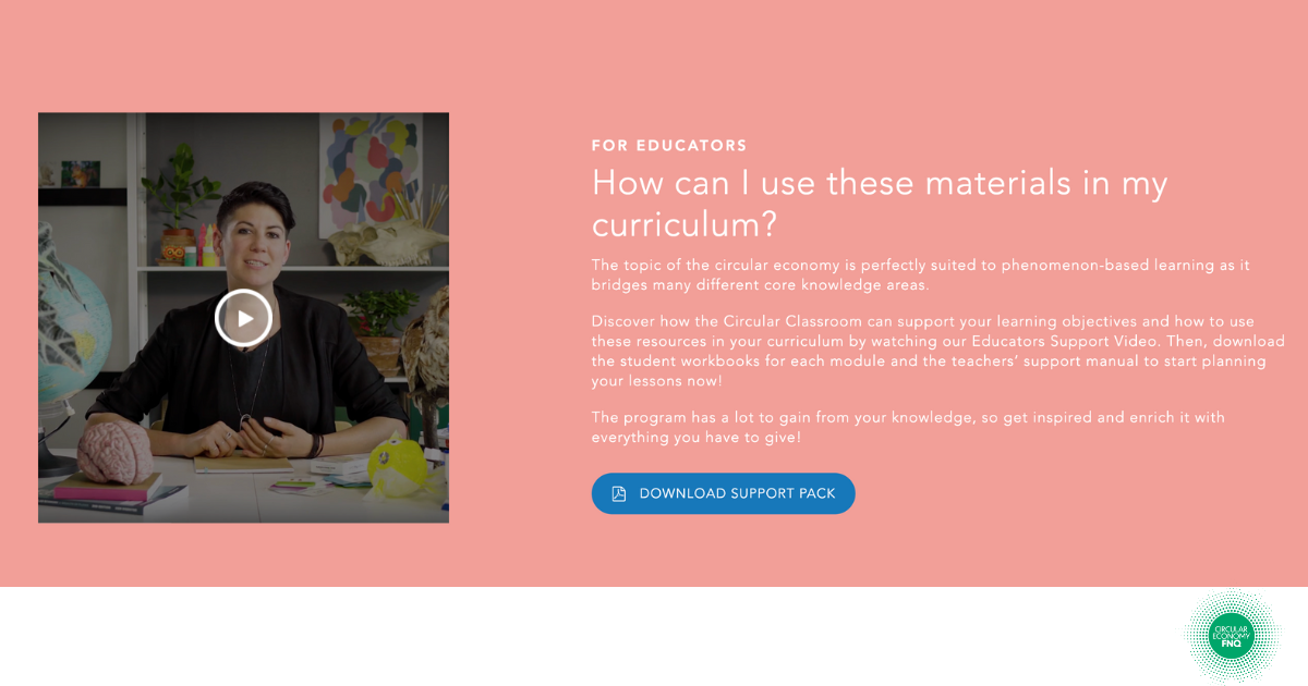circular economy explained in circular classroom professional development toolkit