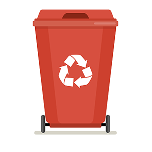 recycling bin colours and labels