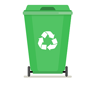recycling bin colours and labels