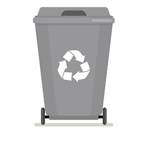 recycling bin colours and labels