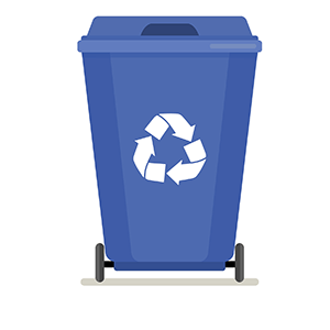 recycling bin colours and labels