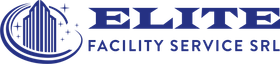 Un logo in bianco e nero per elite facility service srl