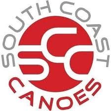 South Coast Canoes logo: Red circle with white