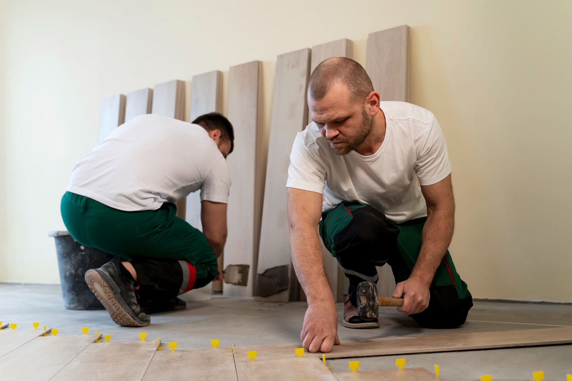 Engineered wood over tile