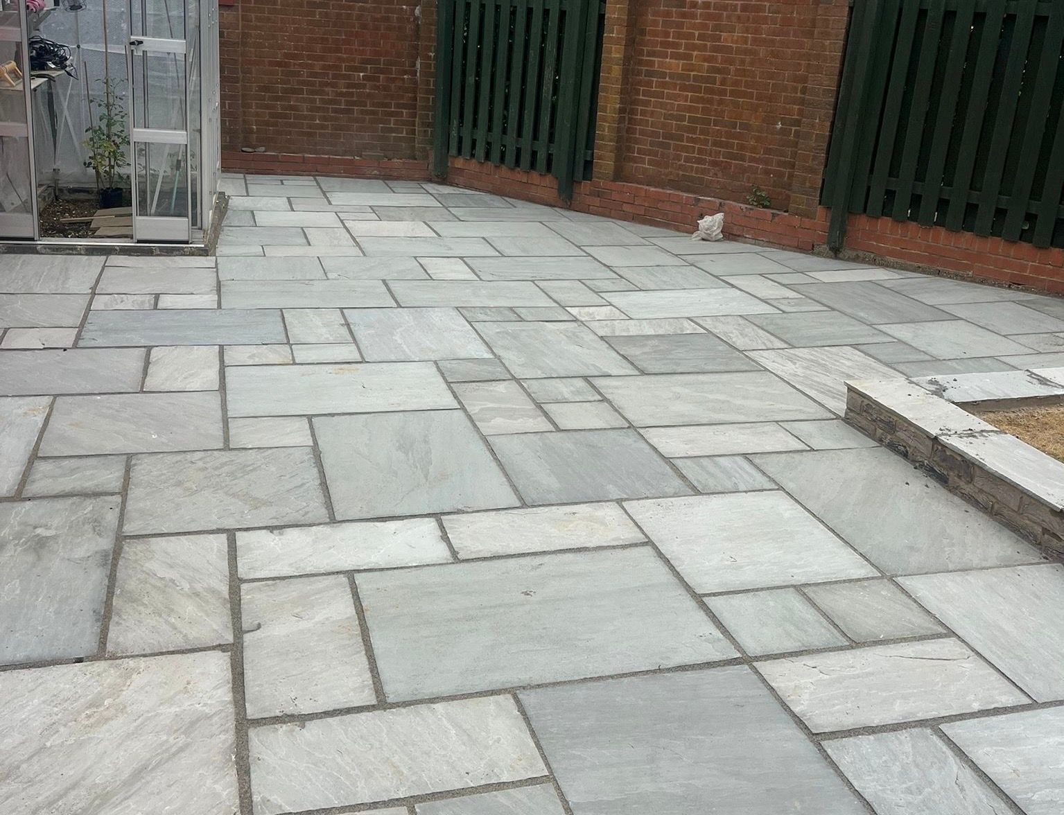 new Indian Sandstone patio installed in Dunstable