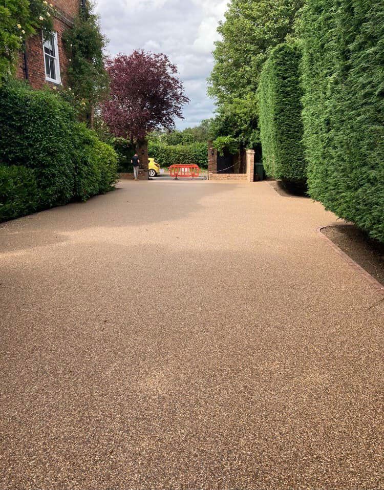 Large new professional resin driveway installed in Harpenden