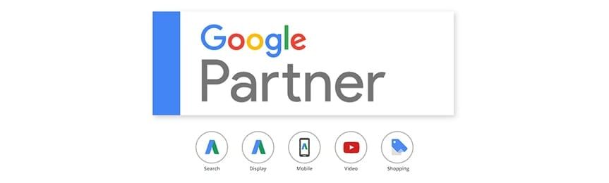 The google partner logo is shown on a white background.