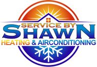 The logo for service by shawn heating and air conditioning