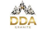 DDA Granite logo with three speckled granite peaks above gold &ldquo;DDA&rdquo; text and &ldquo;GRANITE&rdquo; below