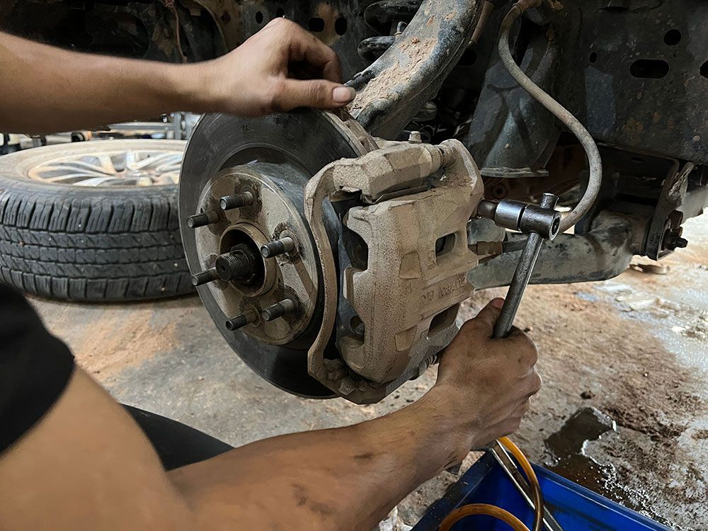 Car suspension and brakes Mechanical view