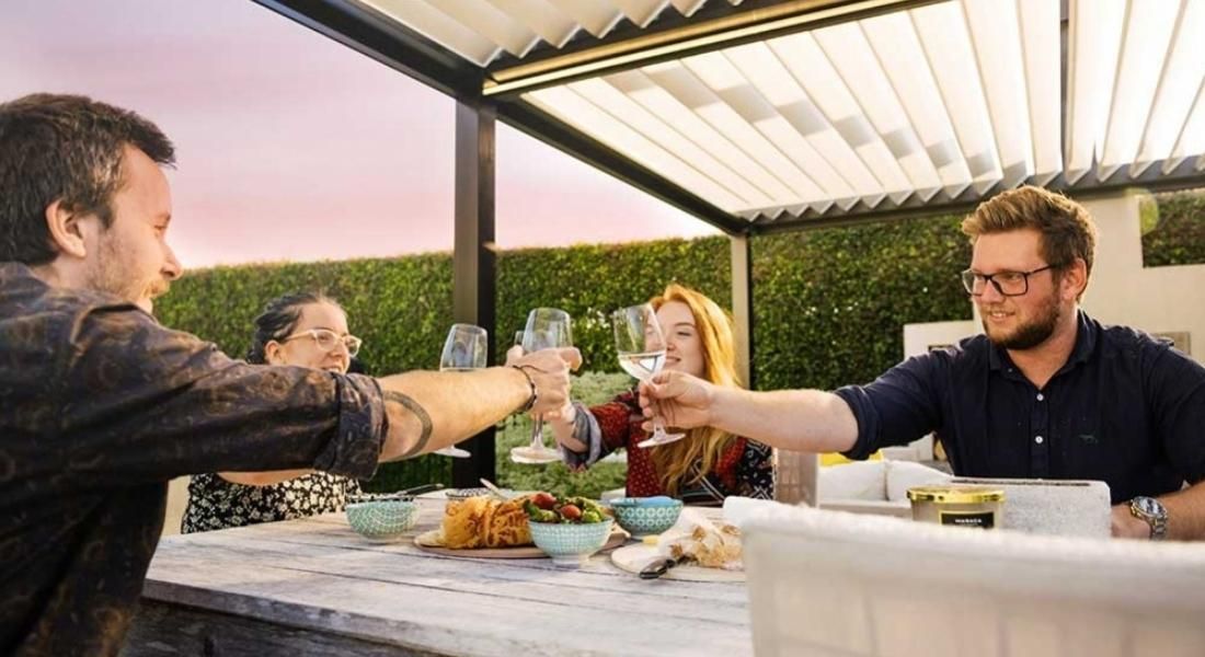  Concept Outdoor Solutions louvre roof for Wellington outdoor living