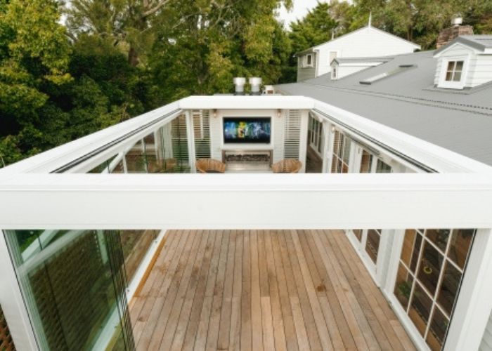 Freestanding Louvre Roof Outdoor Lounge Concept Outdoor Solutions