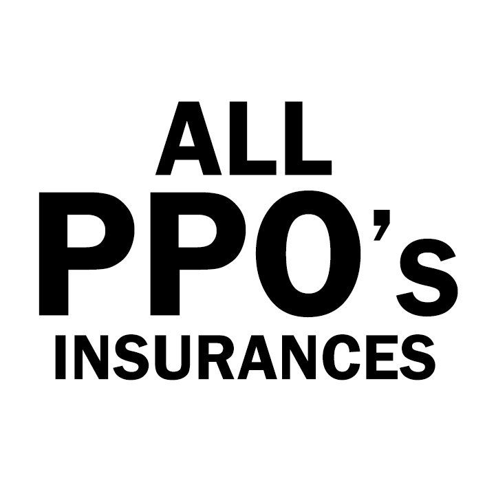 Black text logo reading “ALL PPO’s INSURANCES” on a white background