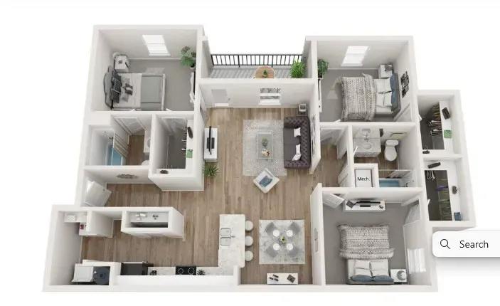 3 bedrooms Floor Plan