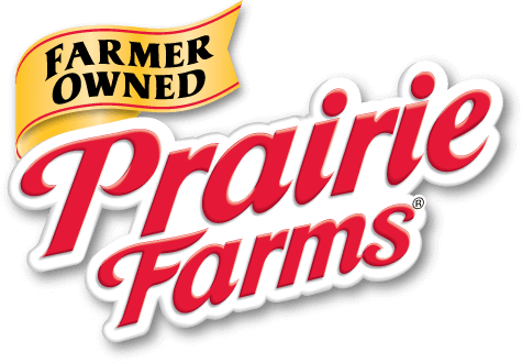 Prairie Farms logo with red text and