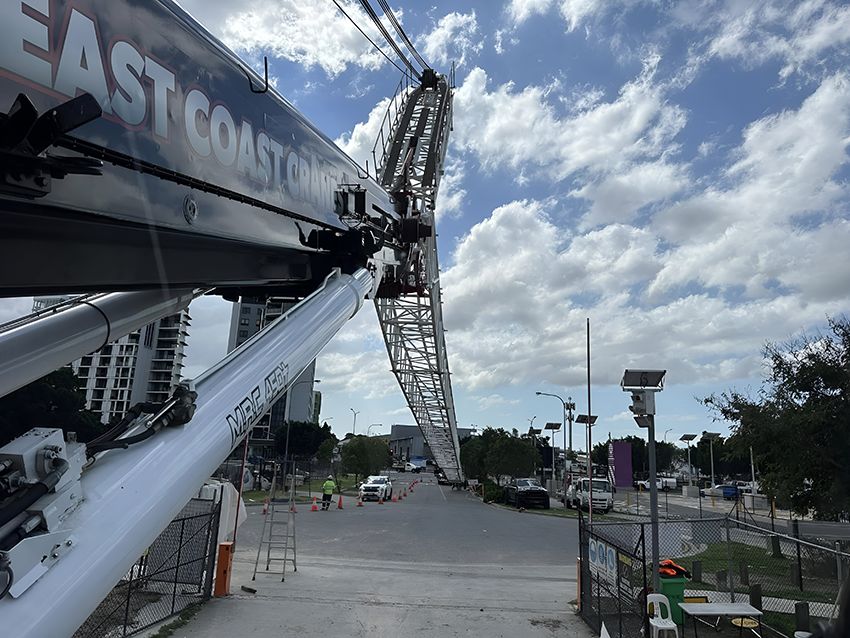 A Large Crane With the Word East Coast on It — East Coast Cranes in Port Macquarie, NSW