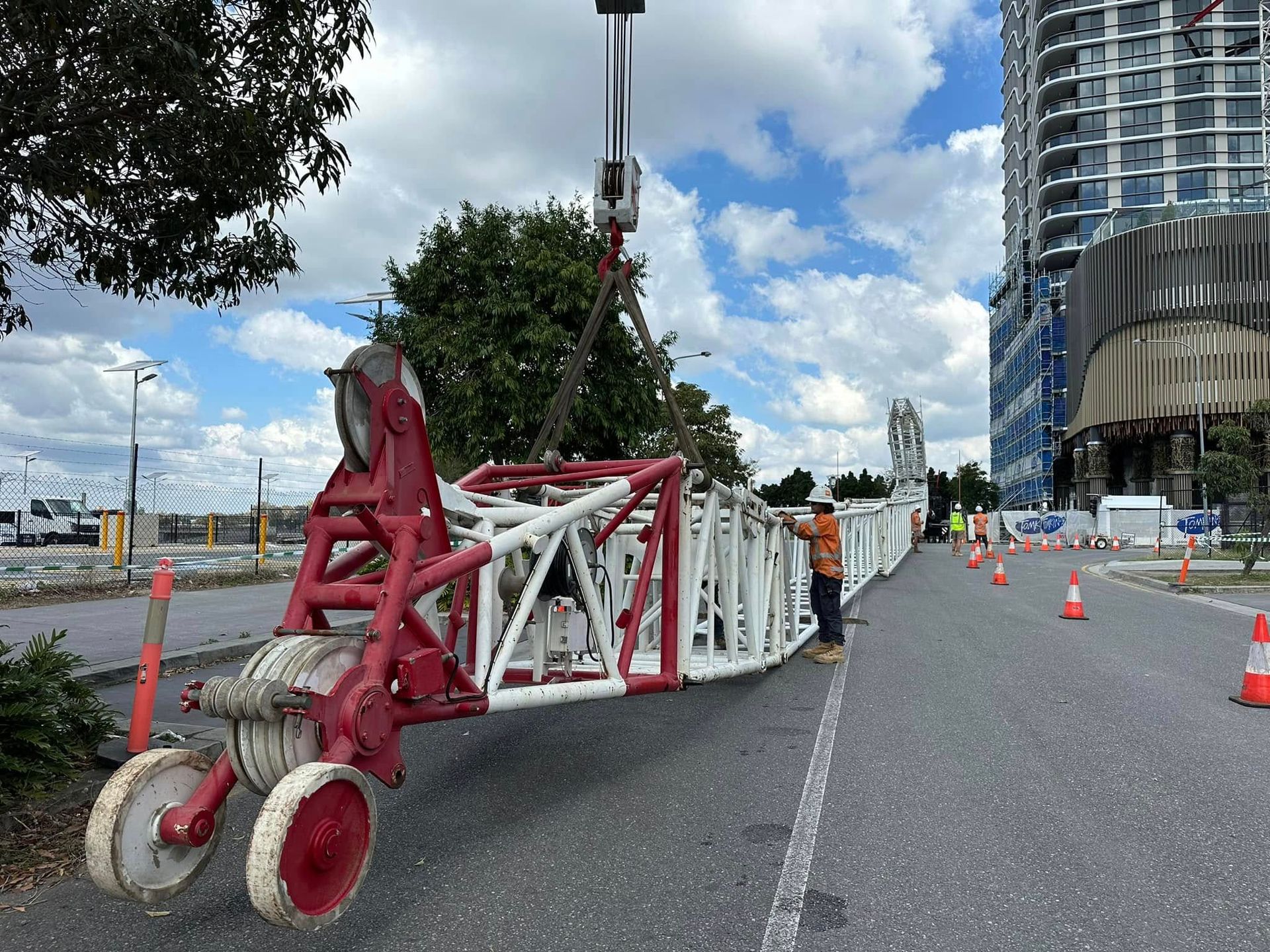 A Black and White Photo of a Crane on the Back of a Truck — East Coast Cranes in Ormeau, QLD