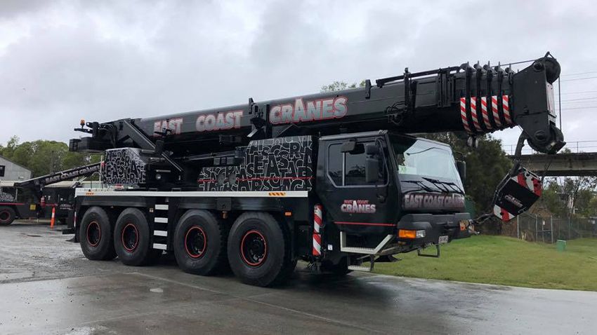 A Large Crane Truck is Parked — East Coast Cranes in Townsville, QLD