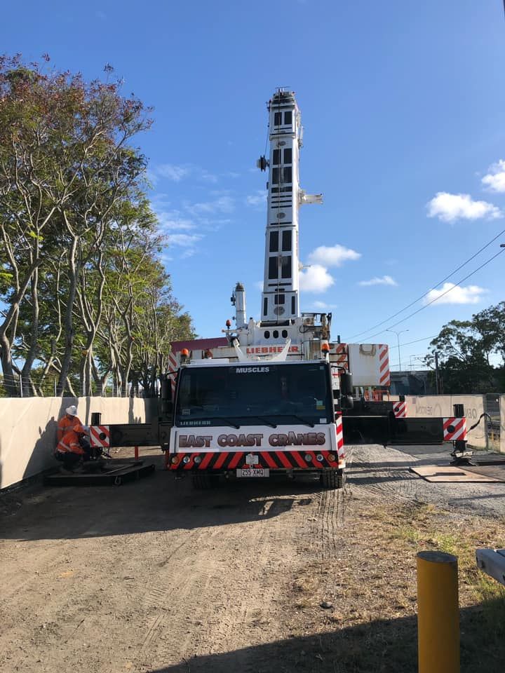 A Large Crane is Parked — East Coast Cranes in Port Macquarie, NSW