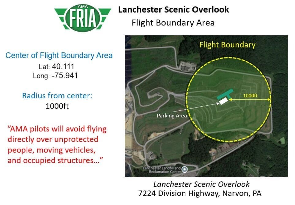 Lanchester Scenic Overlook, Flight Boundary Area