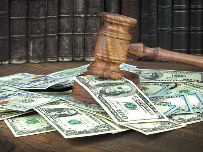 Gavel and money
