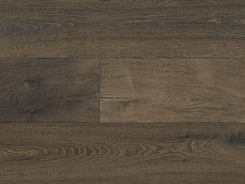 Dark brown wood flooring with visible grain patterns.