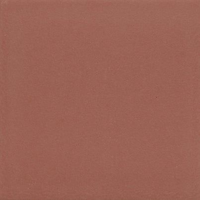 Solid square tile, terracotta color.