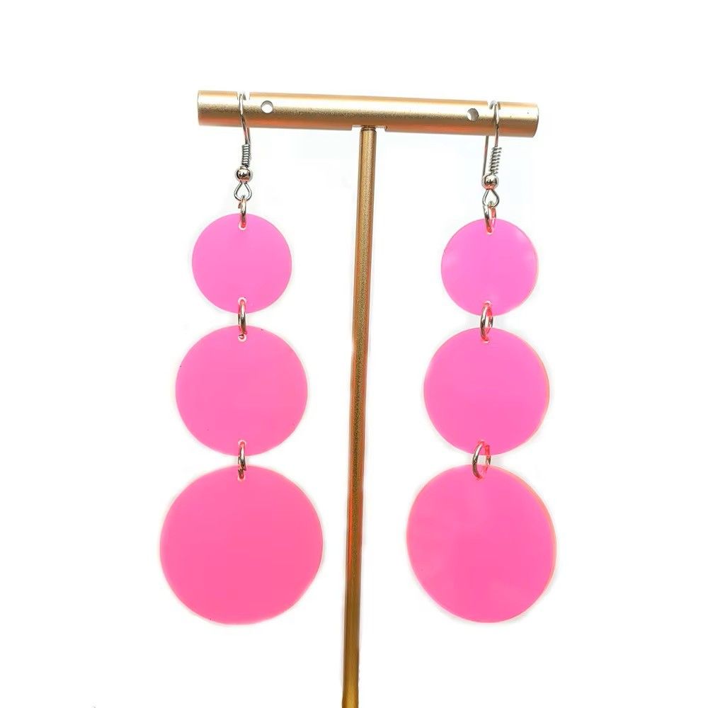 Acrylic earrings pink