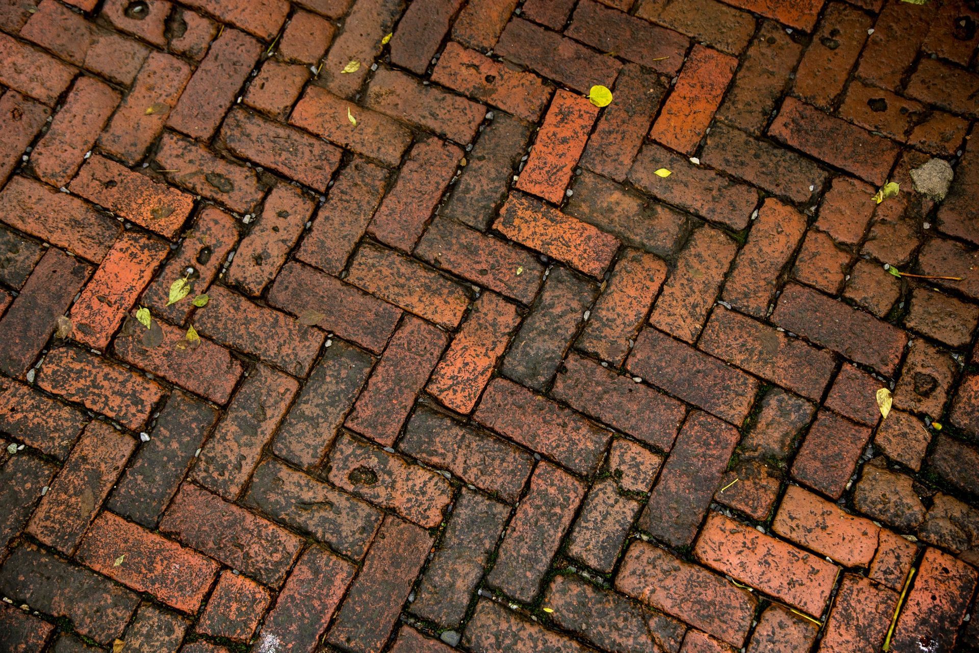 dirty brick patio