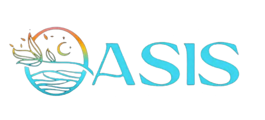 ASIS logo with a stylized fish, waves, crescent moon, and sun in teal and gold