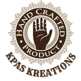 A hand crafted product logo for kpas kreations