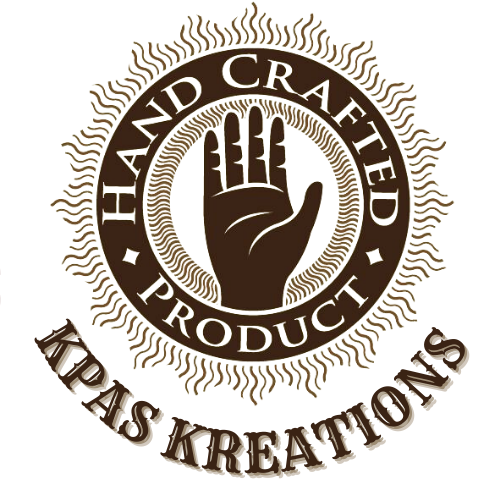 A hand crafted product logo for kpas kreations