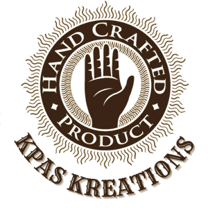 A hand crafted product logo for kpas kreations